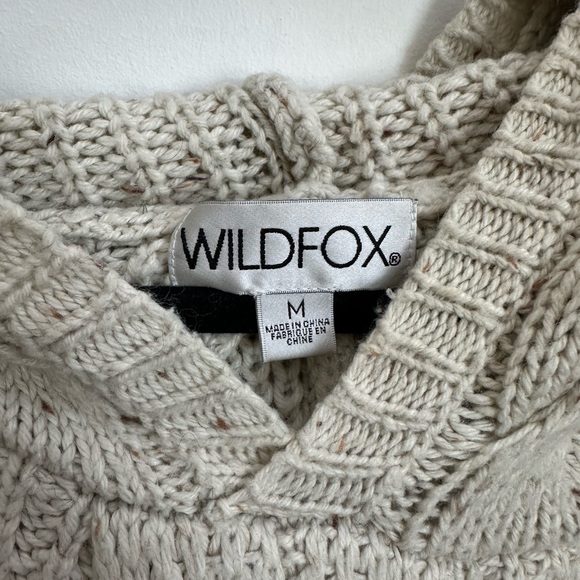 Wildfox Oversized Knit Sweater in Cream - Picture 6 of 6